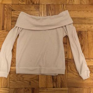 Cream off the shoulder sweater